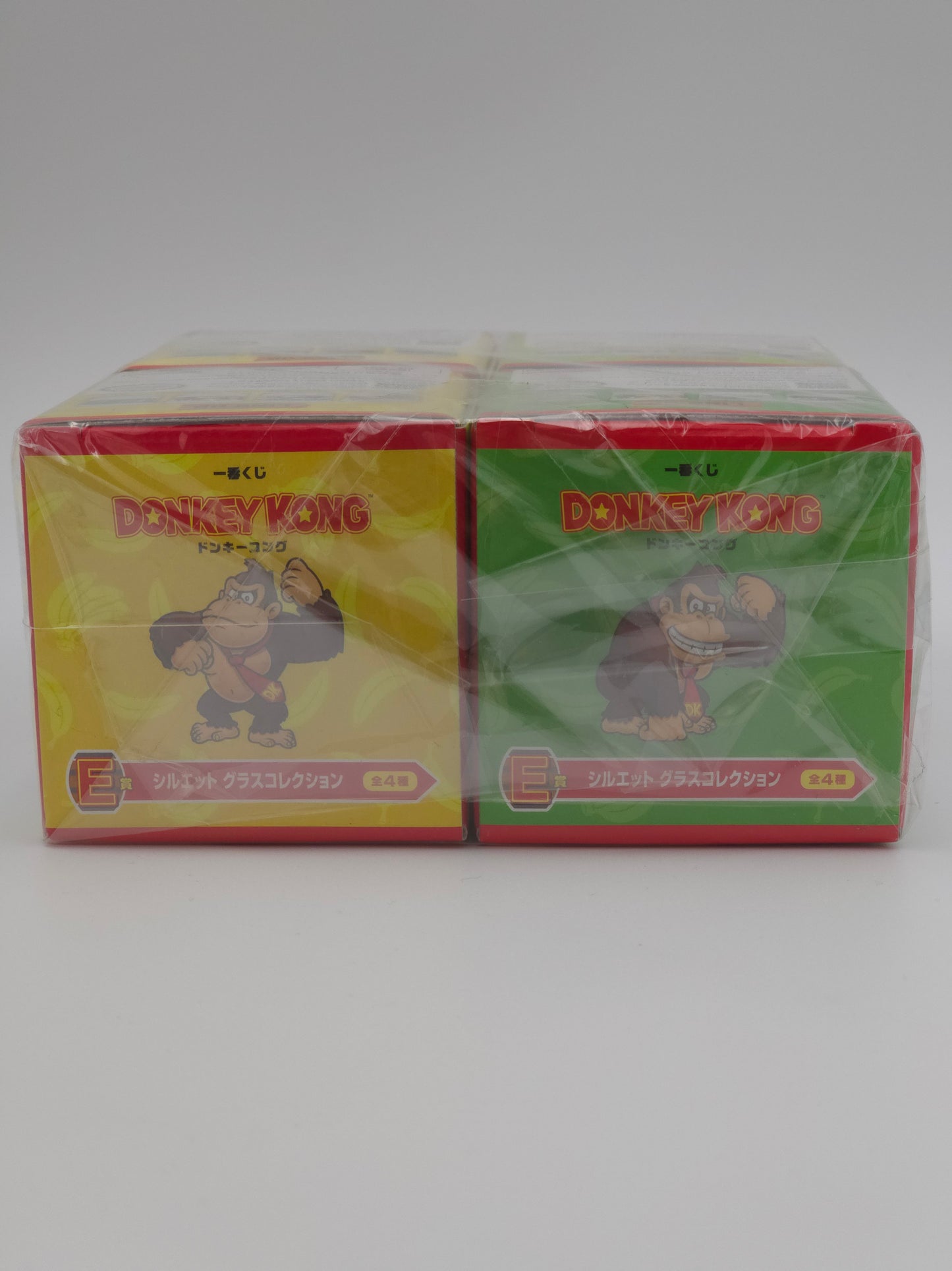 Bandai Kuji Donkey Kong Silhouette Glass Collection - Set of 4