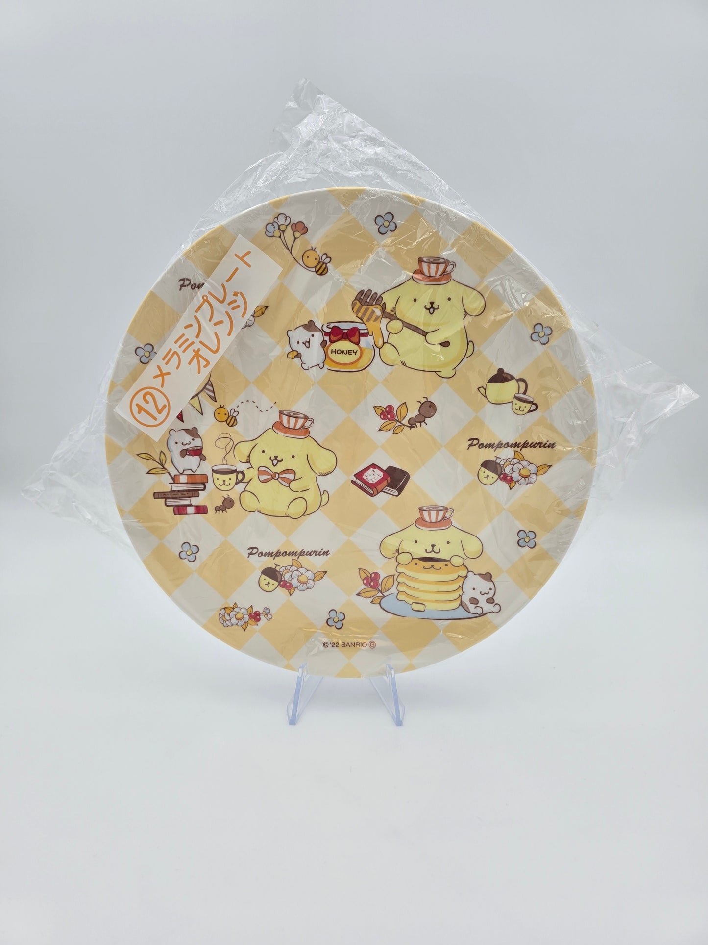 Sanrio Kuji Pompompurin Melamine Plate - Orange