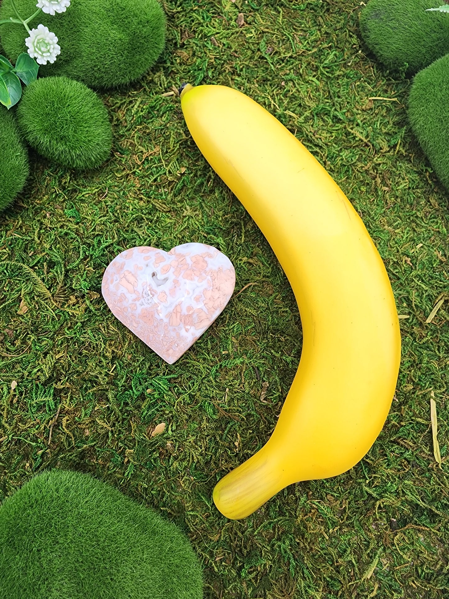 Cotton Candy Agate Heart