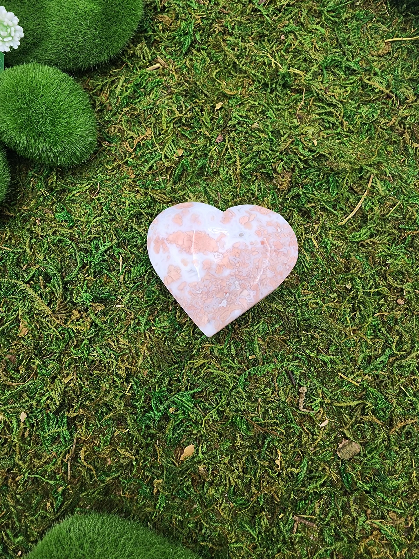 Cotton Candy Agate Heart