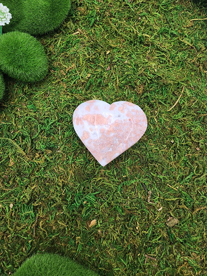 Cotton Candy Agate Heart