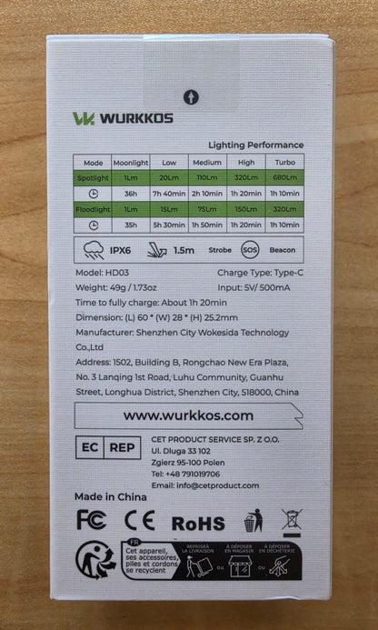 Wurkkos HD03 RGB Clip Flashlight